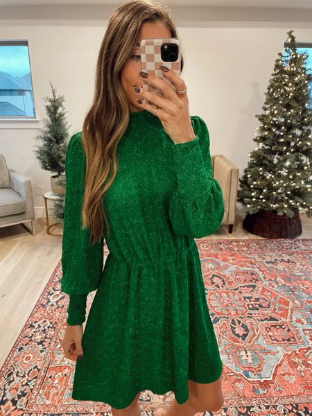 Walmart fashion! Walmart find! Holiday dress! Green holiday party dress. Sparkly green dress. Affordable finds! Christmas outfit. Family pictures. Date night. Girls night out!

#LTKCyberweek #LTKHoliday #LTKSeasonal