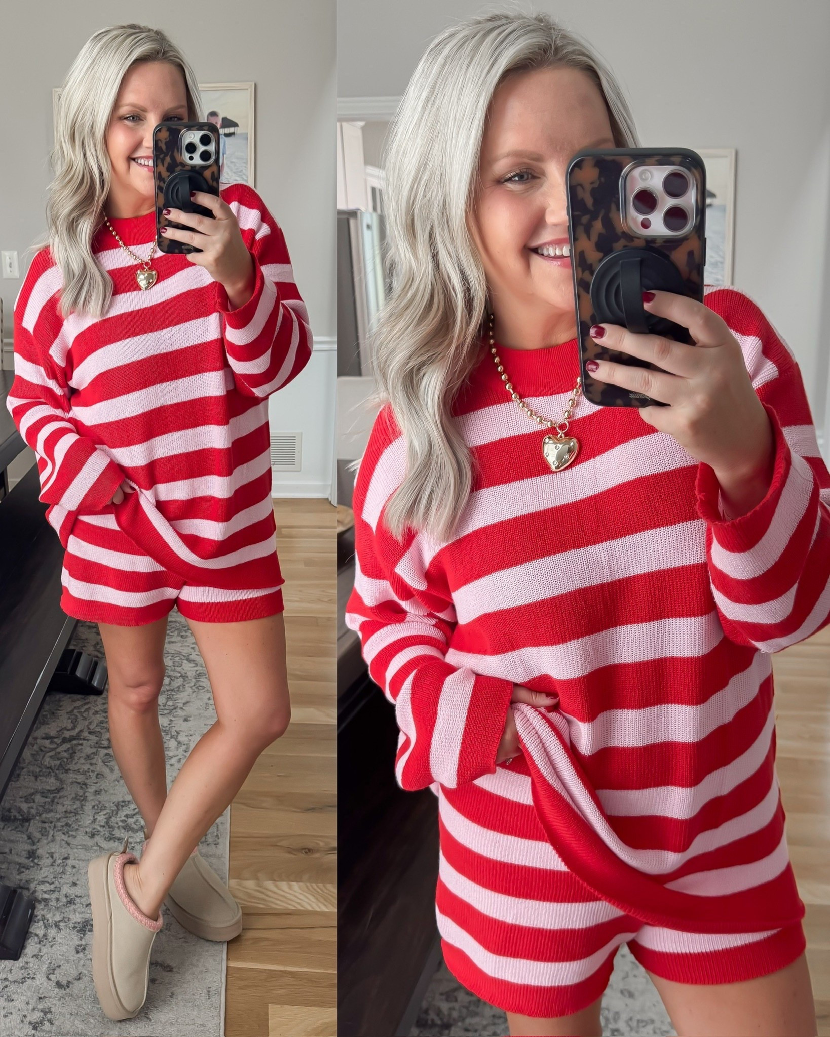 This sweater striped set is so comfy!! Perfect for lounging or working from home! The sweater is long enough to wear with leggings too! I’m in medium. 

#LTKOver40 #LTKootd #LTKFindsUnder50