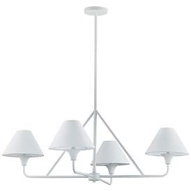 Forty West Daisy White 4-Light Chandelier | Lamps Plus