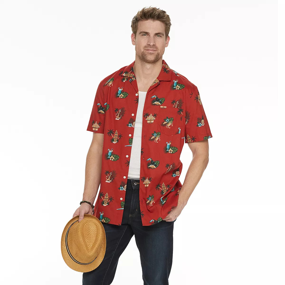 Big & Tall Sonoma Goods For Life® Camp Shirt | Kohl's