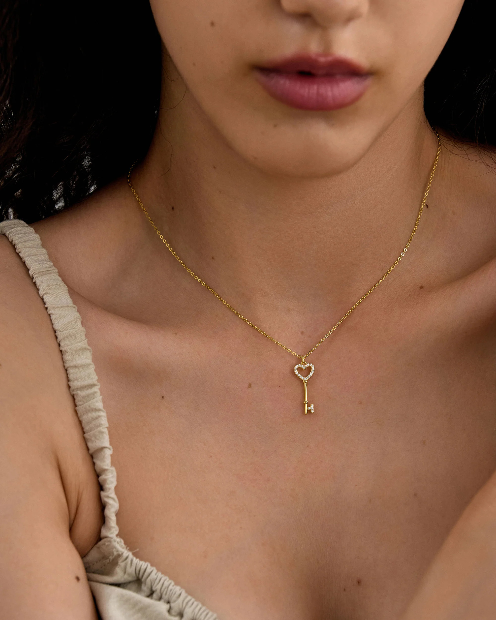 Heart Key Necklace | PEACHMIND