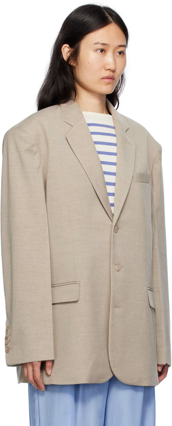 The Frankie Shop - Taupe Gelso Blazer | SSENSE