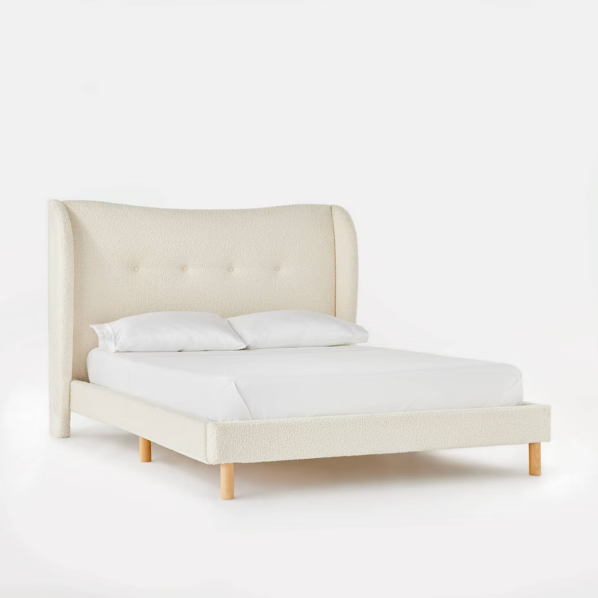 Kessler Bed in Cream Faux Shearling - Threshold™ designed with Studio McGee | Target