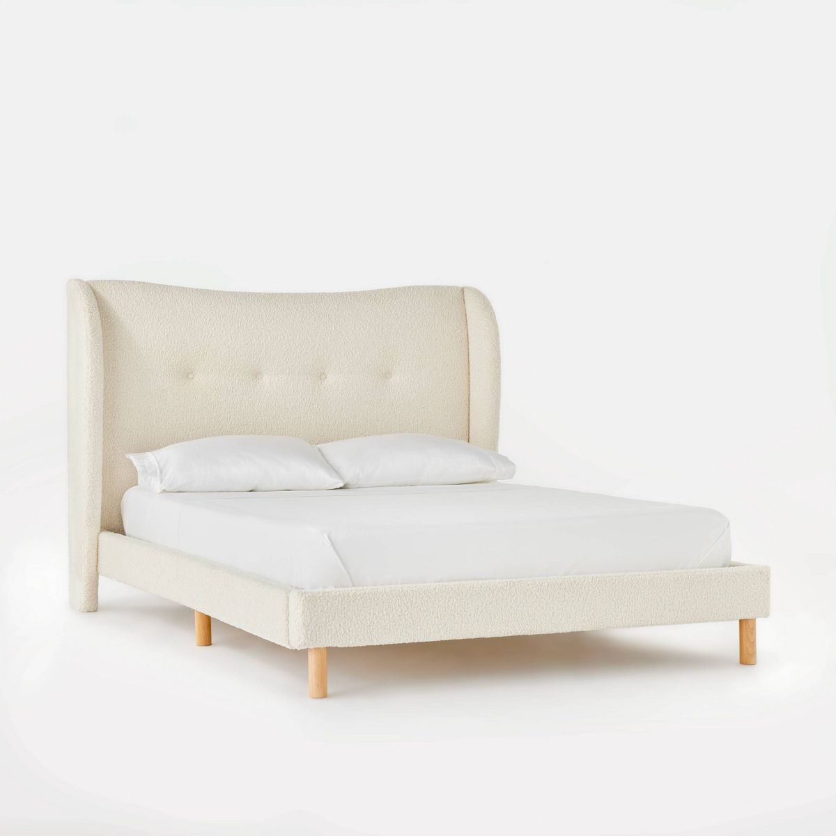 King Kessler Bed in Cream Faux Shearling - Threshold™ designed with Studio McGee | Target