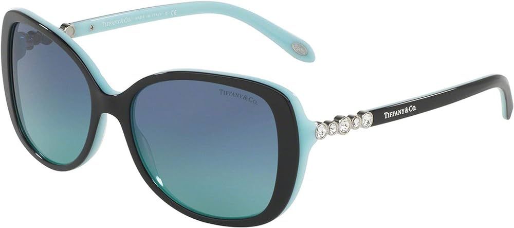 Tiffany & Co. TF 4121B - 80559S Sunglasses Black Frame, Blue Lenses, 55MM | Amazon (US)