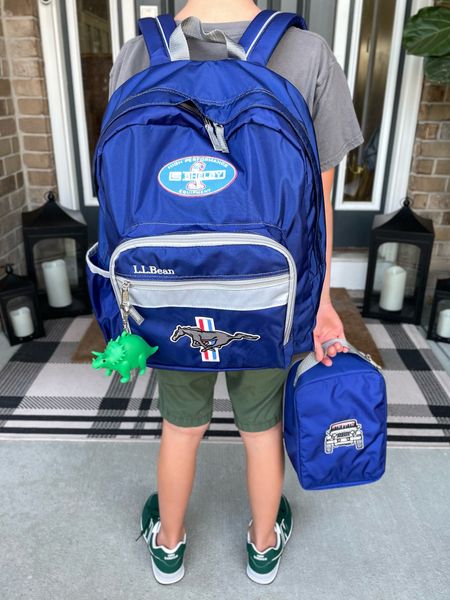 My favorite backpack and lunchbox! They come in solid colors and prints. Perfect size for kindergarteners up to college-aged kids! I sewed on patches for personalization. 

#LTKBacktoSchool #LTKkids #LTKsalealert