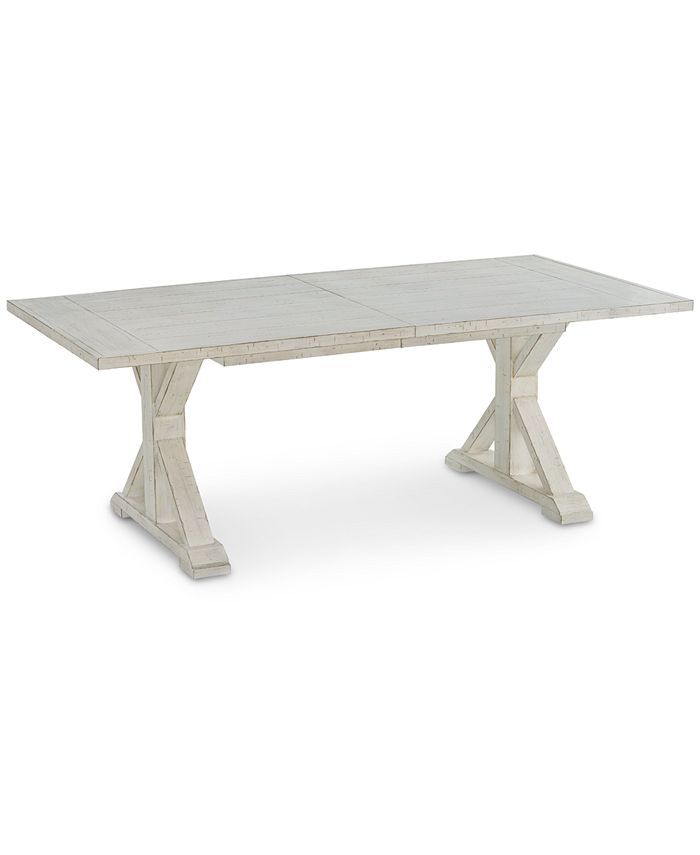 Trisha Yearwood Home Trisha Yearwood Coming Home Double Trestle Extendable Dining Table & Reviews... | Macys (US)