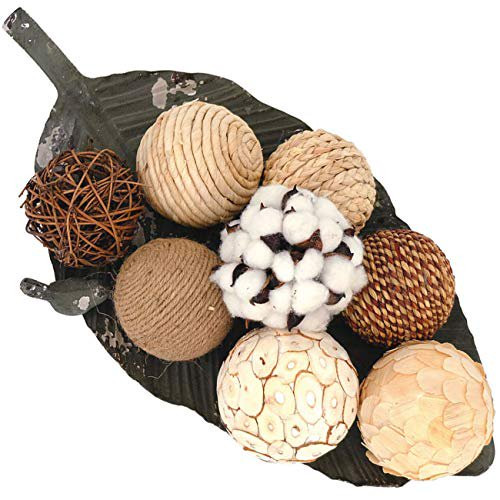 idyllic Decorative Balls for Bowls Natural Wicker 3 Inches Rattan Woven Twig Orbs, String and Cot... | Walmart (US)