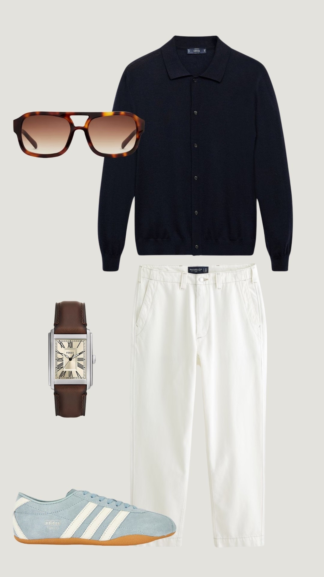 Clean summer fits > loud trends. Navy knit polos/cardigans with cream trousers is one of those combinations that always looks expensive. The light blue Tokyos are such a good subtle pop of color too. #mensfashion #summerstyle #oldmoneystyle #menswear #summeroutfits #adidastokyo #minimalstyle #smartcasual #outfitinspo #mensstyleguide

#LTKdayinmylife #LTKgrwm #LTKootd