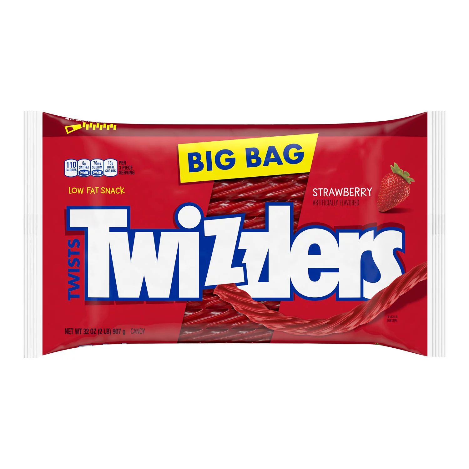 TWIZZLERS, Twists Strawberry Flavored Chewy Candy, Halloween, 32 oz, Bulk Big Bag - Walmart.com | Walmart (US)