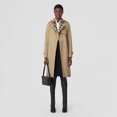 Check Panel Cotton Gabardine Trench Coat | Burberry (US)