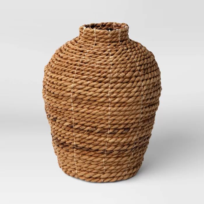 10" x 8" Abaca Woven Harvest Vase Brown - Threshold™ | Target
