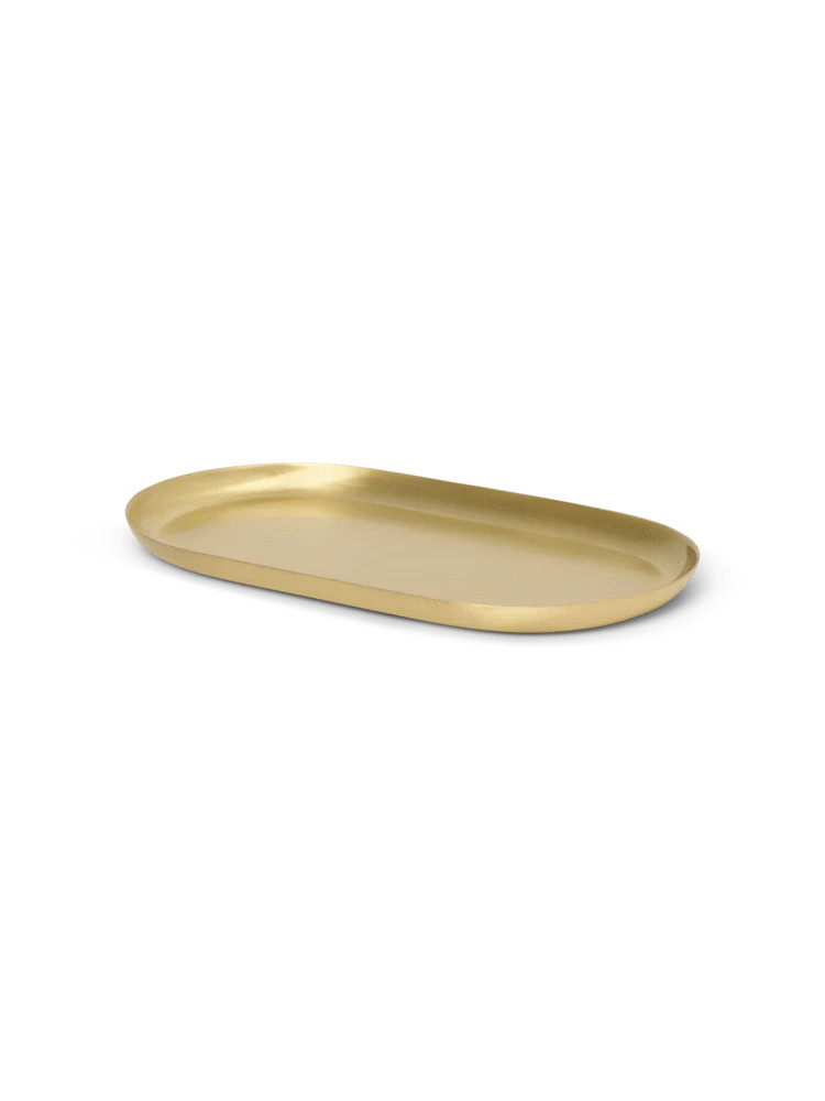 Basho Tray - Oval - Brass | Burke Decor