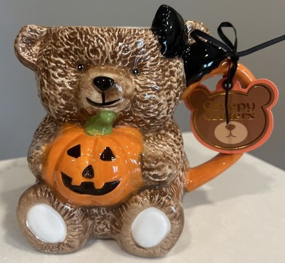 Creepy Critters Bear Holding Pumpkin Halloween Mug Brand New Summerween | eBay US
