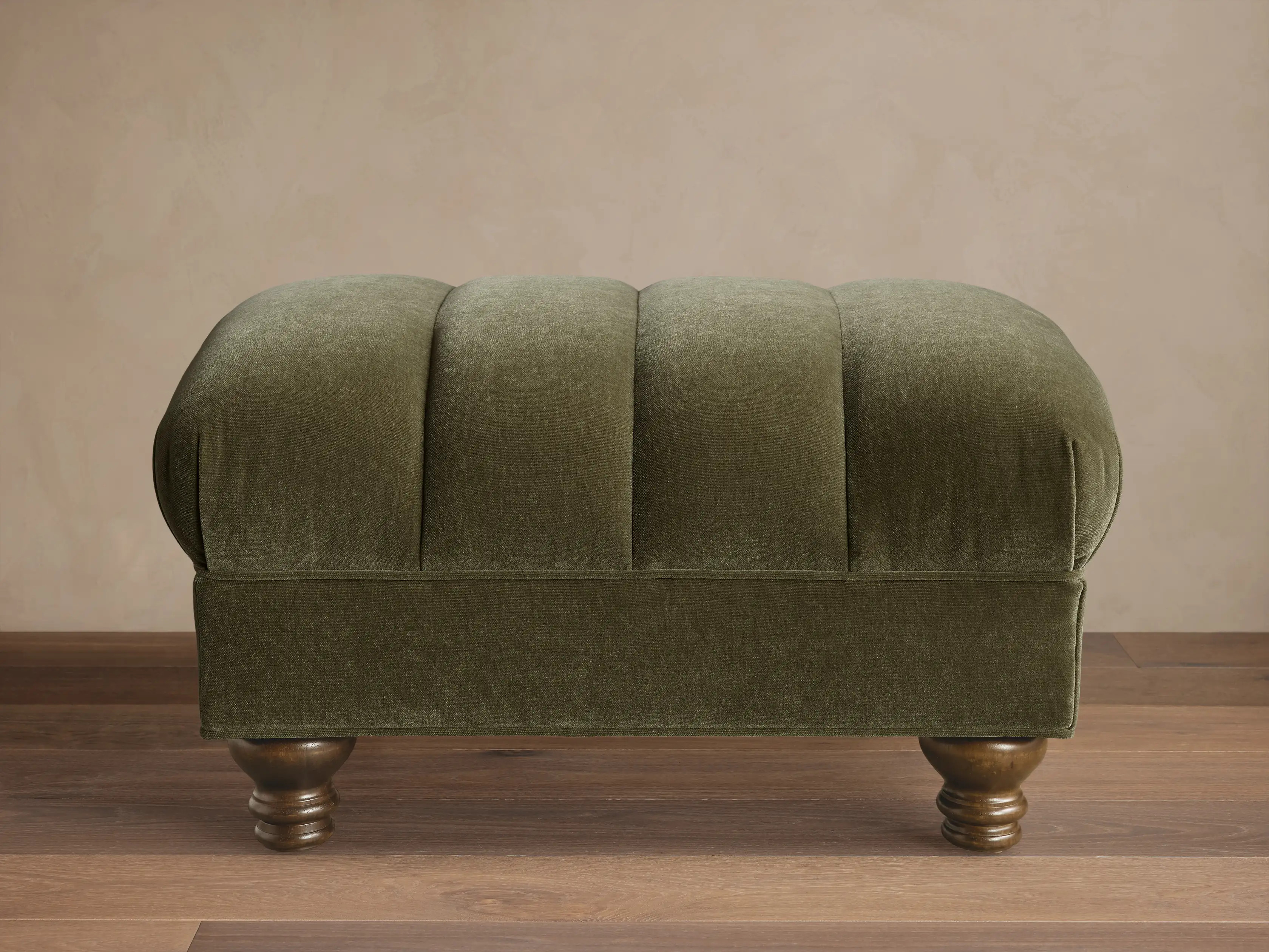 Berwick Channeled Ottoman | Arhaus