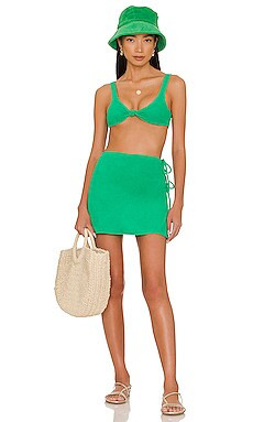 superdown Delilah Terry Skirt Set in Kelly Green from Revolve.com | Revolve Clothing (Global)