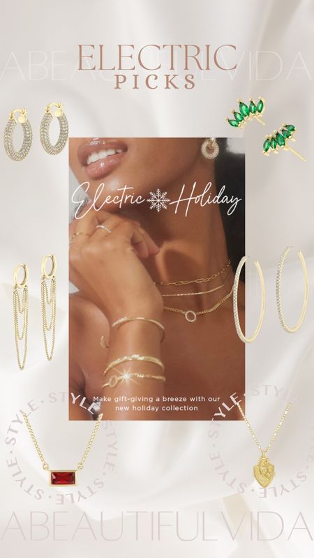 Electric Picks Holiday Collection 

gold necklace // bracelet // earrings // rings // jewelry // gift guide for her // Christmas // sparkle

#LTKHoliday #LTKfindsunder50 #LTKGiftGuide