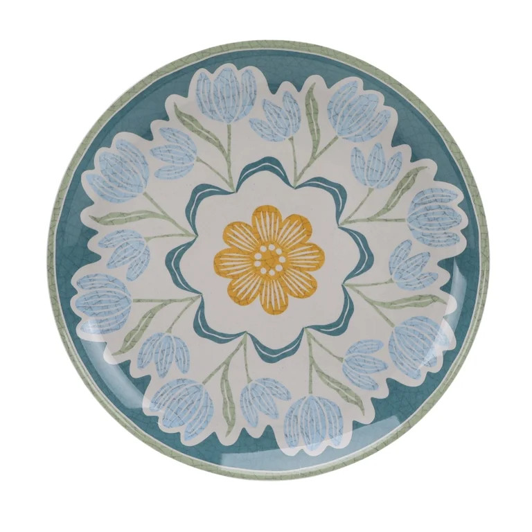 Better Homes and Gardens Bamboo Melamine Floral Dinner Plate | Walmart (US)