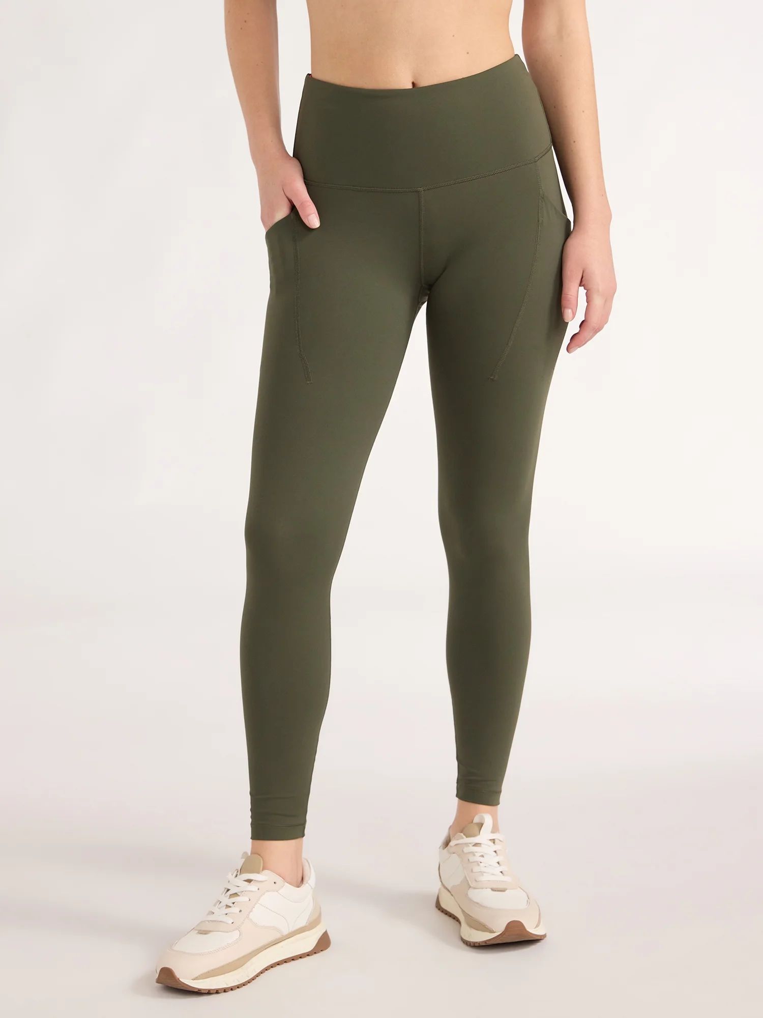 Love & Sports Women's High Rise 7/8 Leggings with Side Pockets, Sizes XS-XXXL | Walmart (US)