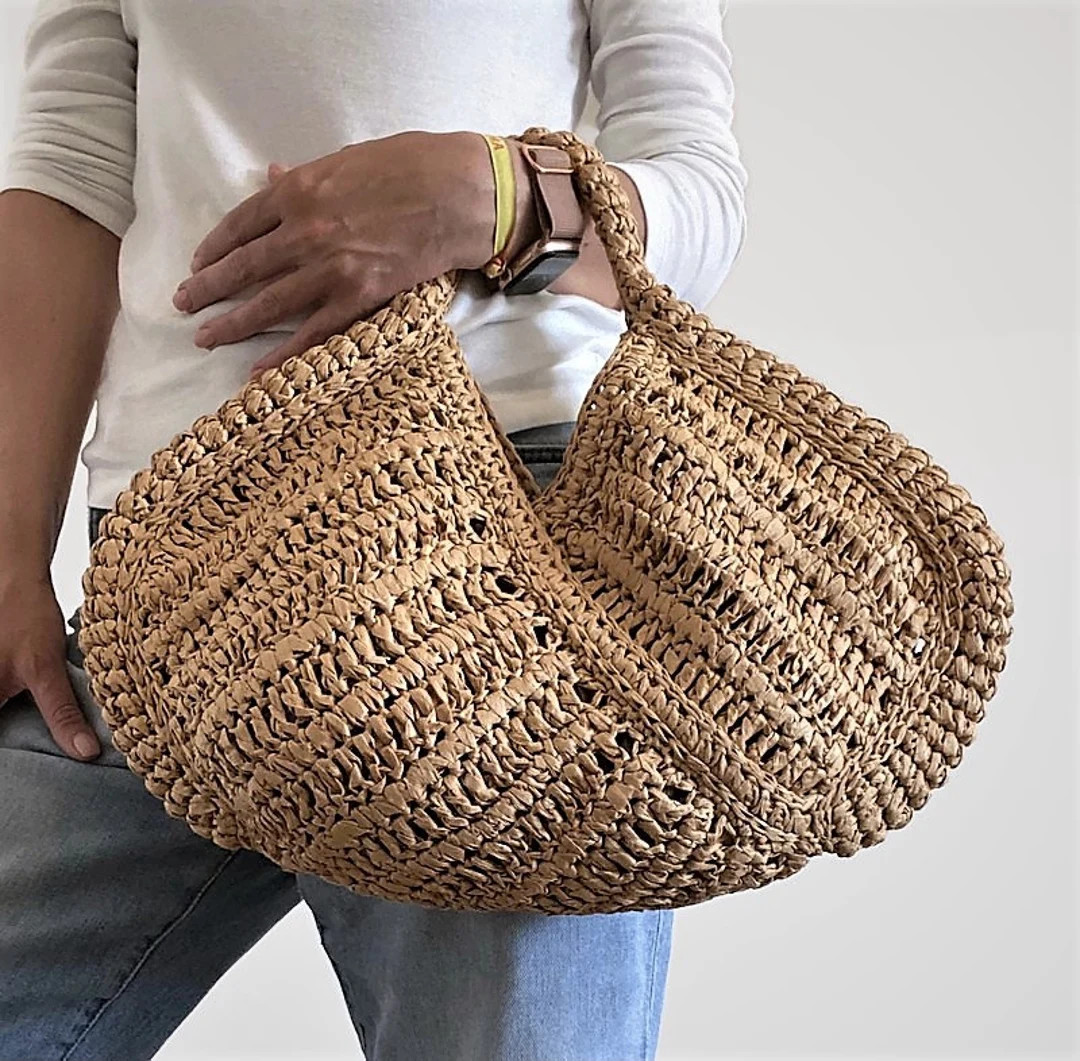 CROCHET PATTERN CETARA Crochet Bag Pattern Raffia Bag Crochet Purse Woman Bag Shopping Bag Summer... | Etsy (US)