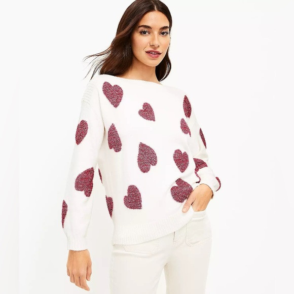 LOFT Heart Sweater | Poshmark