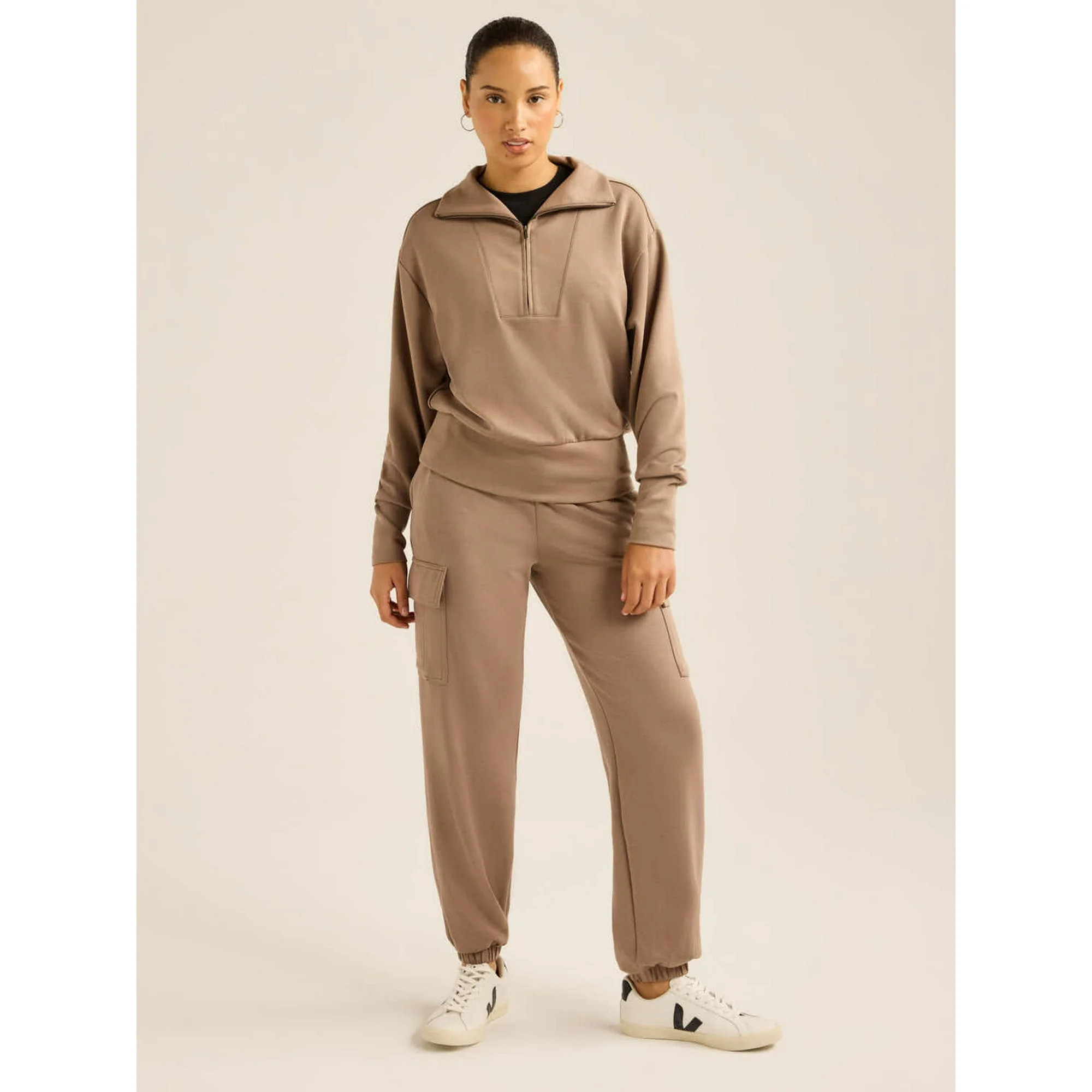 Scoop Women’s & Women's Plus Ultimate ScubaKnit Half Zip Sweatshirt, Sizes XS-4X | Walmart (US)
