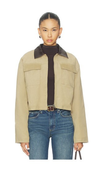 MORE TO COME Laura Jacket in Beige. - size S | Revolve Clothing (Global)