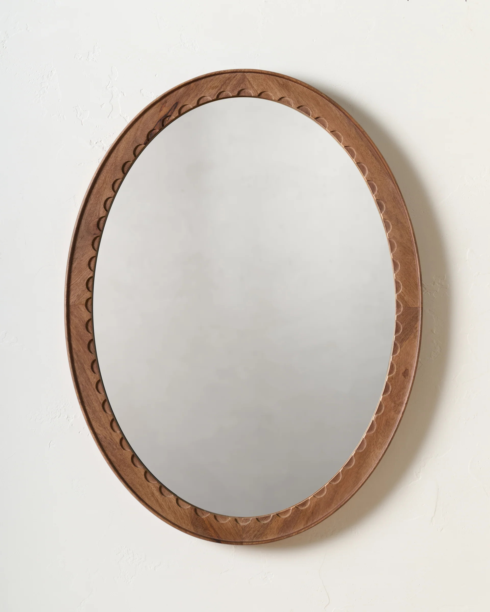 Annabeth Wood Scallop Mirror | Magnolia