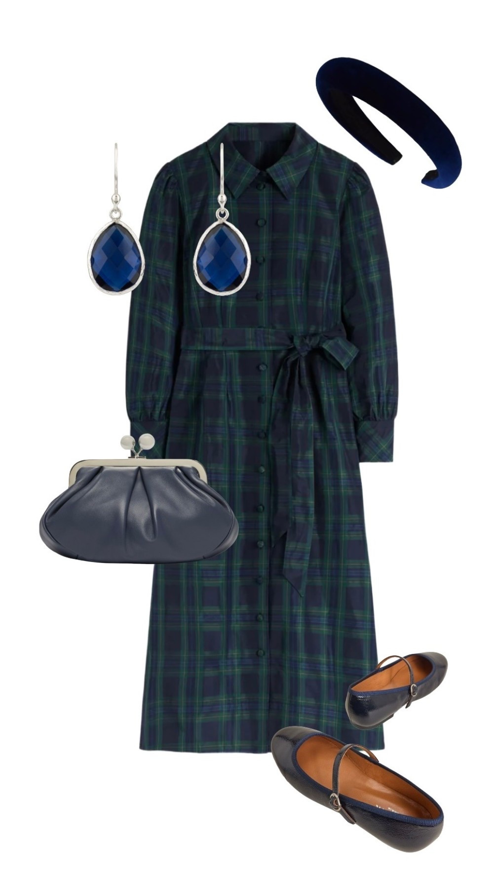 This new tartan shirt dress by Boden is bound to sell out fast - partner with ladylike accessories for a princess look that will see you through autumn, winter and into Christmas! 🎄 

Tartan Belted Midi Shirt Dress - NEW at Boden

Small Pasticcino Blue Leather Bag - NEW Weekend by Max Mara at Harrods 

Navy Patent Mary Jane’s - Jonak at La Redoute 

Petite Silver Drop Lapis Earrings - Latelita at Wolf & Badger  

Handmade Navy Blue Velvet Padded Headband - Viva La Duchesse at Etsy UK

#LTKuk #LTKeurope #LTKautumn