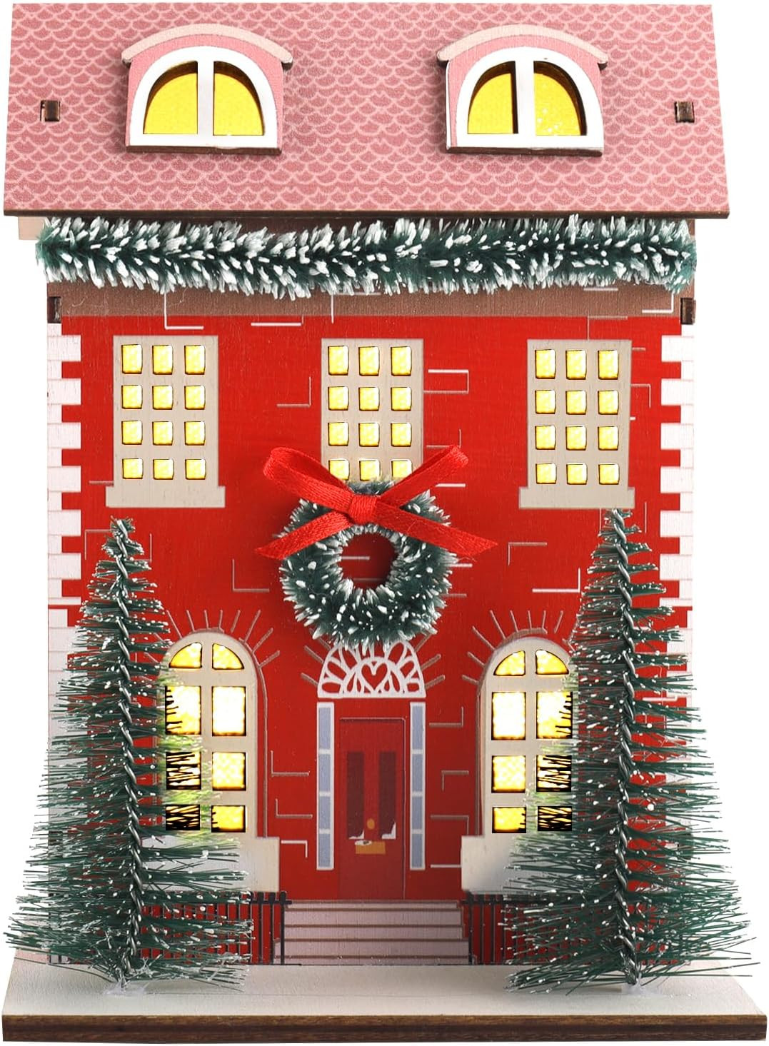 Christmas Village w Light,Luminous Christmas Decorations Indoor,Lighted Christmas Table Decor Amo... | Amazon (US)