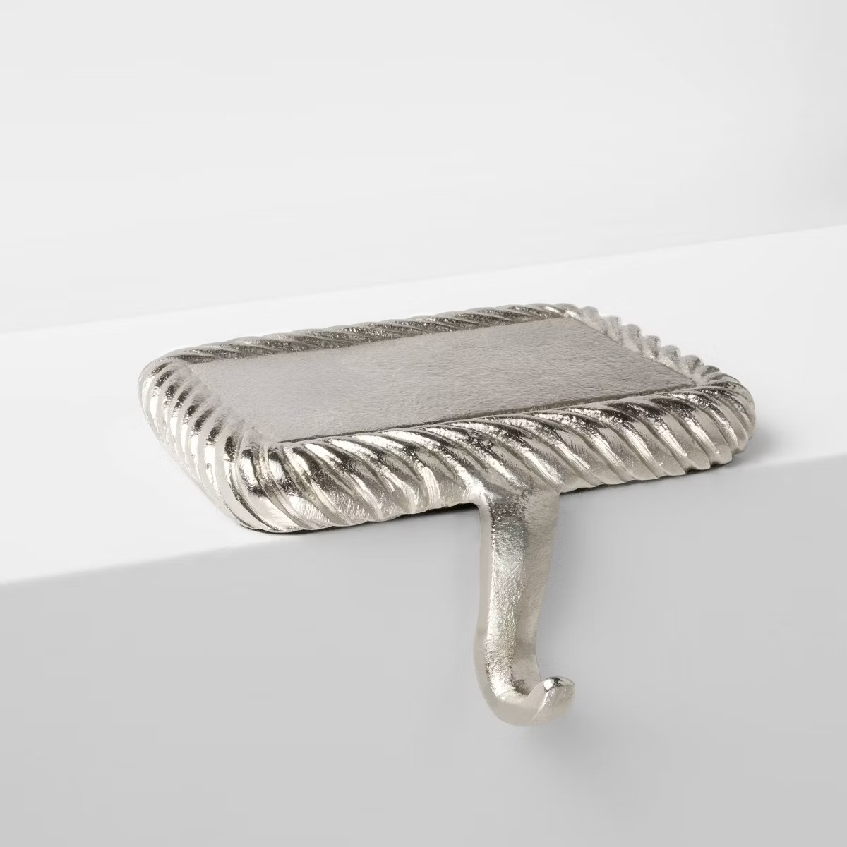 Metal Twisted Edge Christmas Stocking Holder Silver - Threshold™ designed with Studio McGee | Target