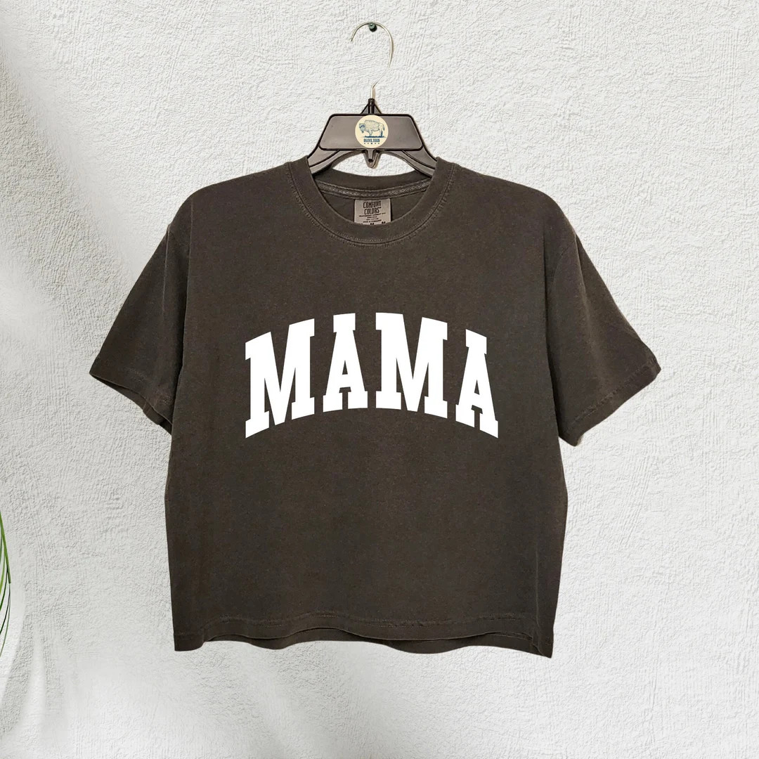 Mama Crop Top, Mom Shirt, Cute Mom T Shirt, Comfort Colors Crop Shirt, Mommy Shirt, Mama T-shirt,... | Etsy (US)