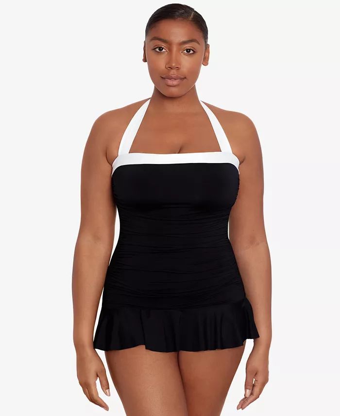 Lauren by Ralph Lauren Bel Air Skirted One-Piece Swimsuit | Macys (US)