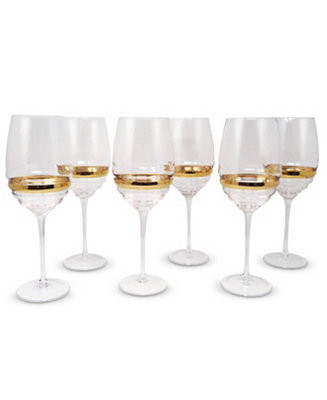 Stripe Wine Glasses, Set of 6 | Macy's