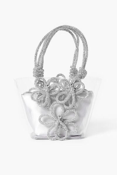 Rhinestone Flower Tote Bag Set | Forever 21