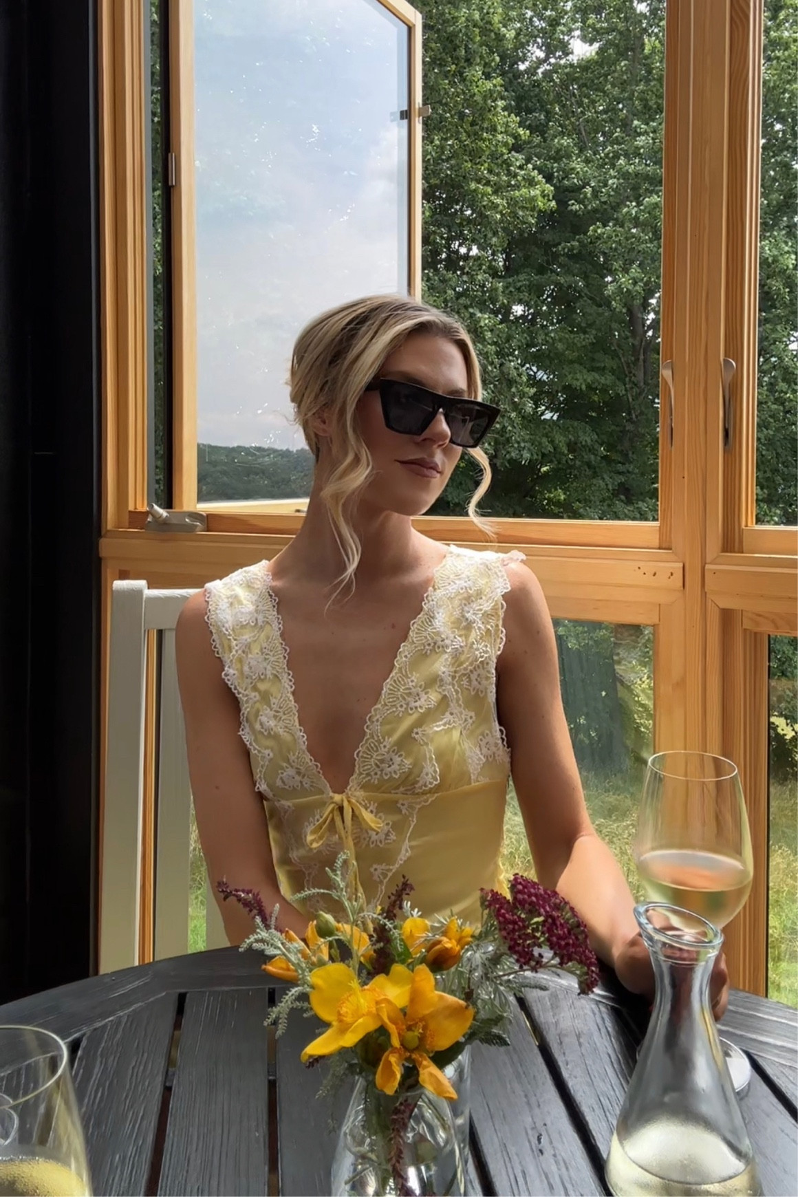 Winery Outfit! Wine Tasting Outfit. What to wear to a wine tasting. Napa Valley Outfits. What to wear in Wine Country. Summer Dress. Vineyard Outfits Yellow Maxi Dress. Pale Yellow Satin Dress Lace Trim 

#LTKunder50 #LTKwedding #LTKsalealert