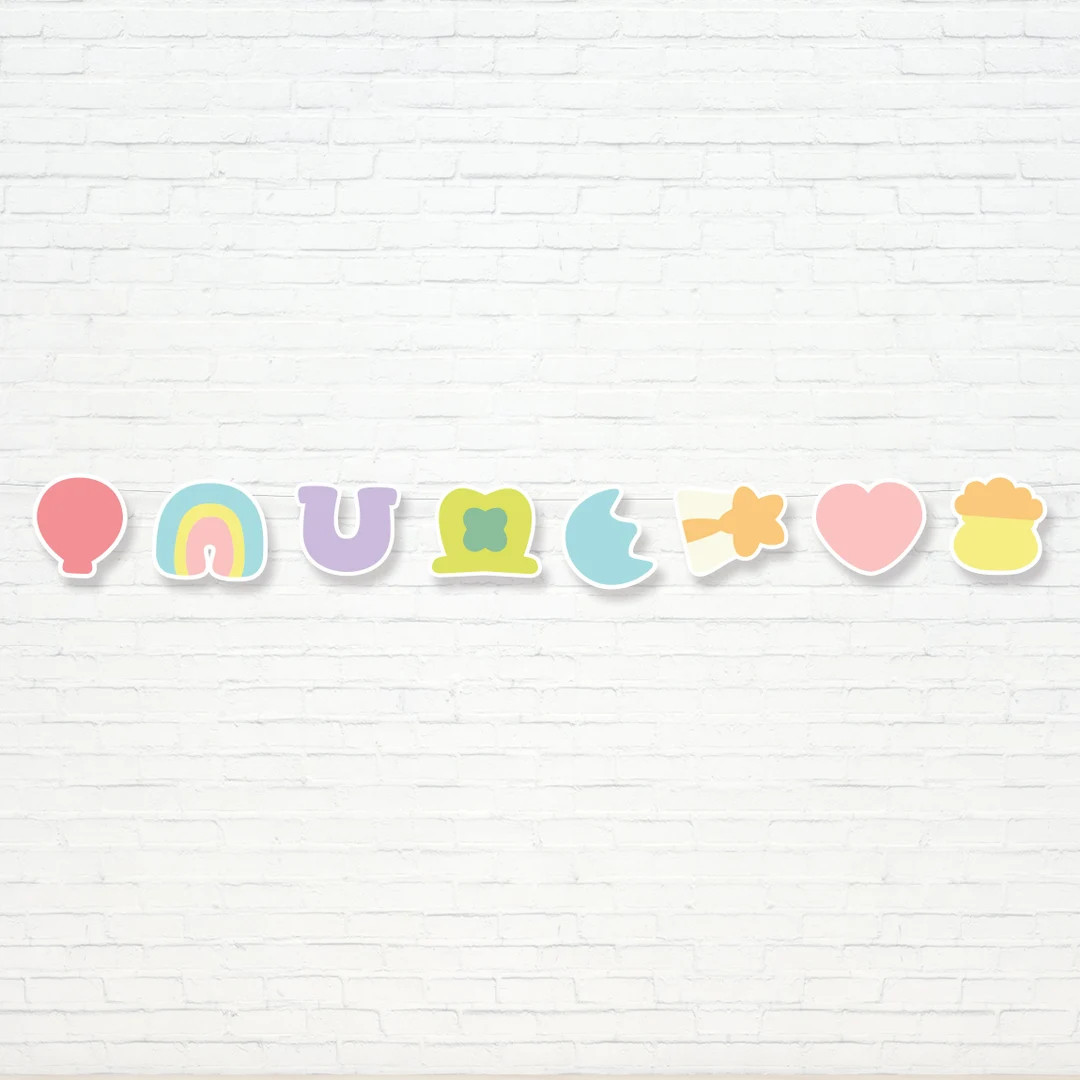 Lucky Marshmallow Charms Garland Printable St. Patrick's Day 1st Birthday Party Banner Lucky Char... | Etsy (US)