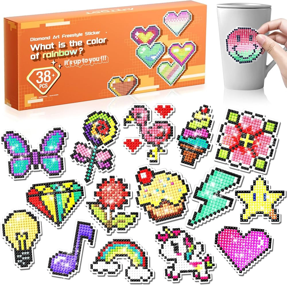 ARTDOT Diamond Art Sticker Kits for Kids, Diamond Art and Crafts Toys Gift for Teen Girls and Boy... | Amazon (US)