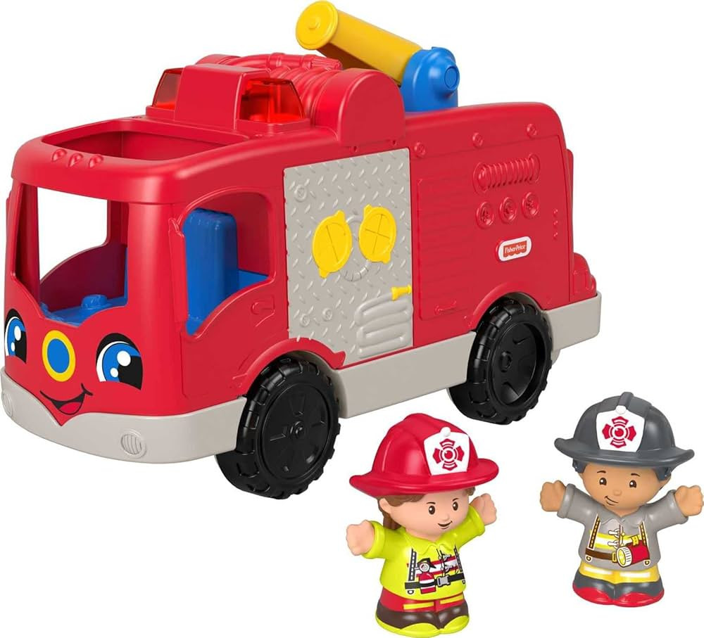 Fisher-Price Little People Musical Toddler Toy Helping Others Fire Truck with Lights Sounds & 2 F... | Amazon (US)