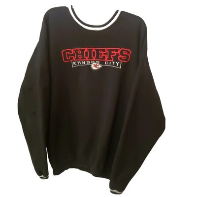 Vintage 90s Kansas City Chiefs  Crewneck Sweatshirt Black NFL Logo    | eBay | eBay US