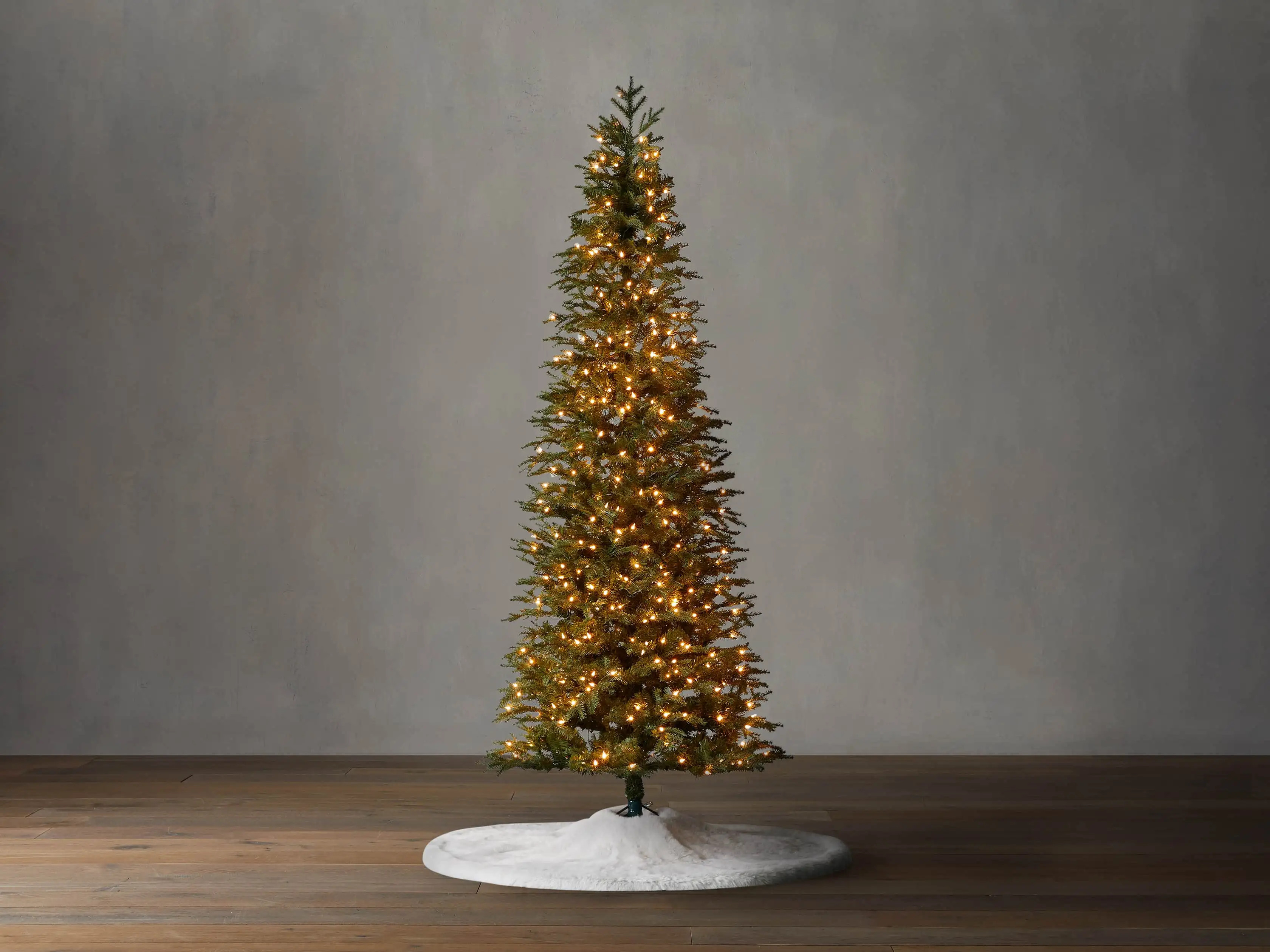 Pre-Lit Narrow Faux Pine Tree | Arhaus