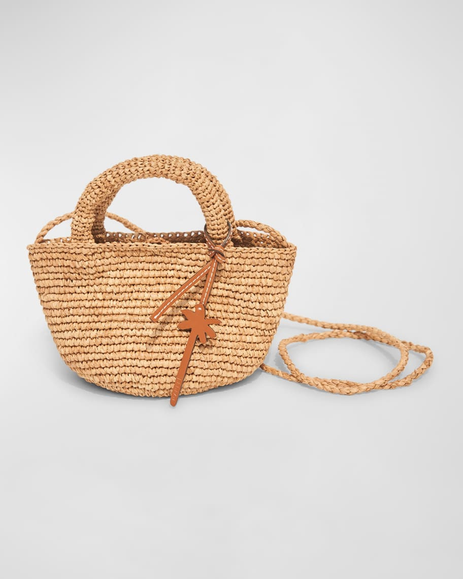 Summer Mini Raffia Top-Handle Bag | Neiman Marcus