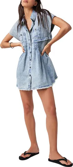 Ronnie Denim Mini Shirtdress | Nordstrom