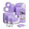 8 Set/10 Set Packing Cubes for Travel, Sturdy Suitcase Organizer in 4 Size(Extra Large, Large, Me... | Amazon (US)