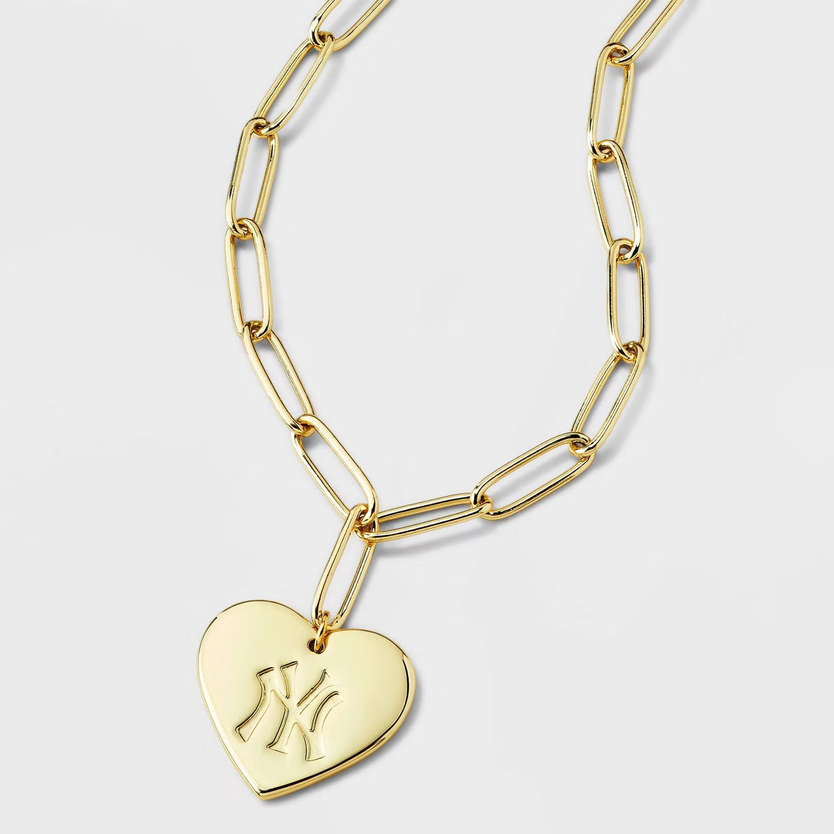 Bijoux Sport by Luv Aj MLB Gold Logo Heart Coin Pendant Necklace | Target