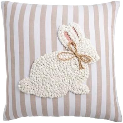 Mud Pie White Easter Square Pillow | Amazon (US)