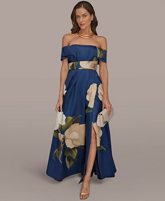 Women's Off-The-Shoulder Ball Gown Dress | Macy's