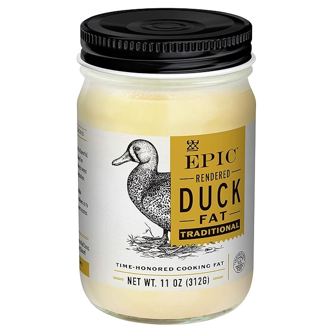 EPIC Rendered Duck Fat, Keto Friendly, Gluten Free, 11 oz Jar | Amazon (US)