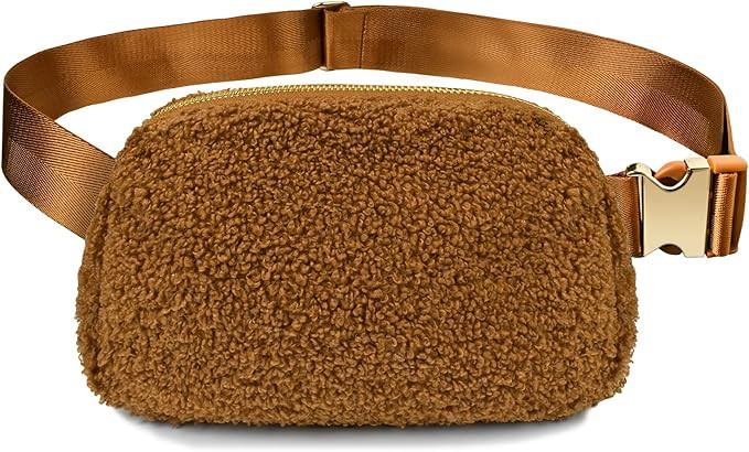 Fleece Belt Bag for Women, Sherpa Crossbody Bag Fashionable Fanny Packs Waist Bag with Adjustable... | Amazon (US)