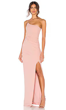 Nookie Lust One Shoulder Gown in Blush from Revolve.com | Revolve Clothing (Global)
